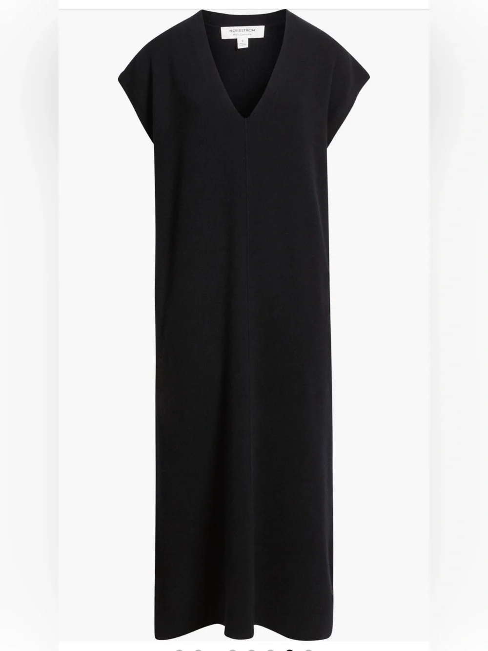 NWOT NORDSTROM BRAND Wool & Cashmere Blend Black V-neck Sweater Dress
Size Small - Picture 6 of 11
